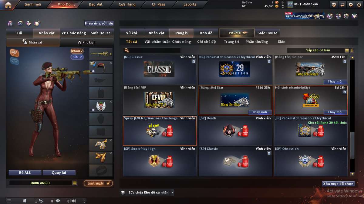 shop acc cf uy tin gia re